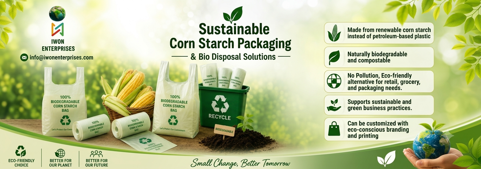 Corn Starch Packaging covers